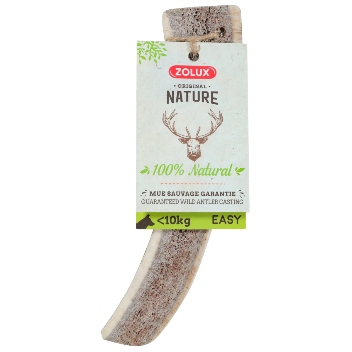 Zolux Natural Deer Antler Easy for Dogs Under 10 kg - Under 10 kg