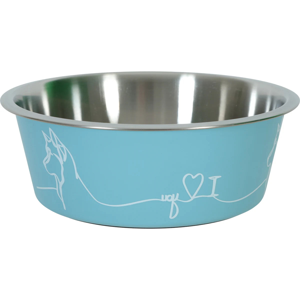 Zolux Non-Slip Love Dog Bowl - Blue / 1200 ml