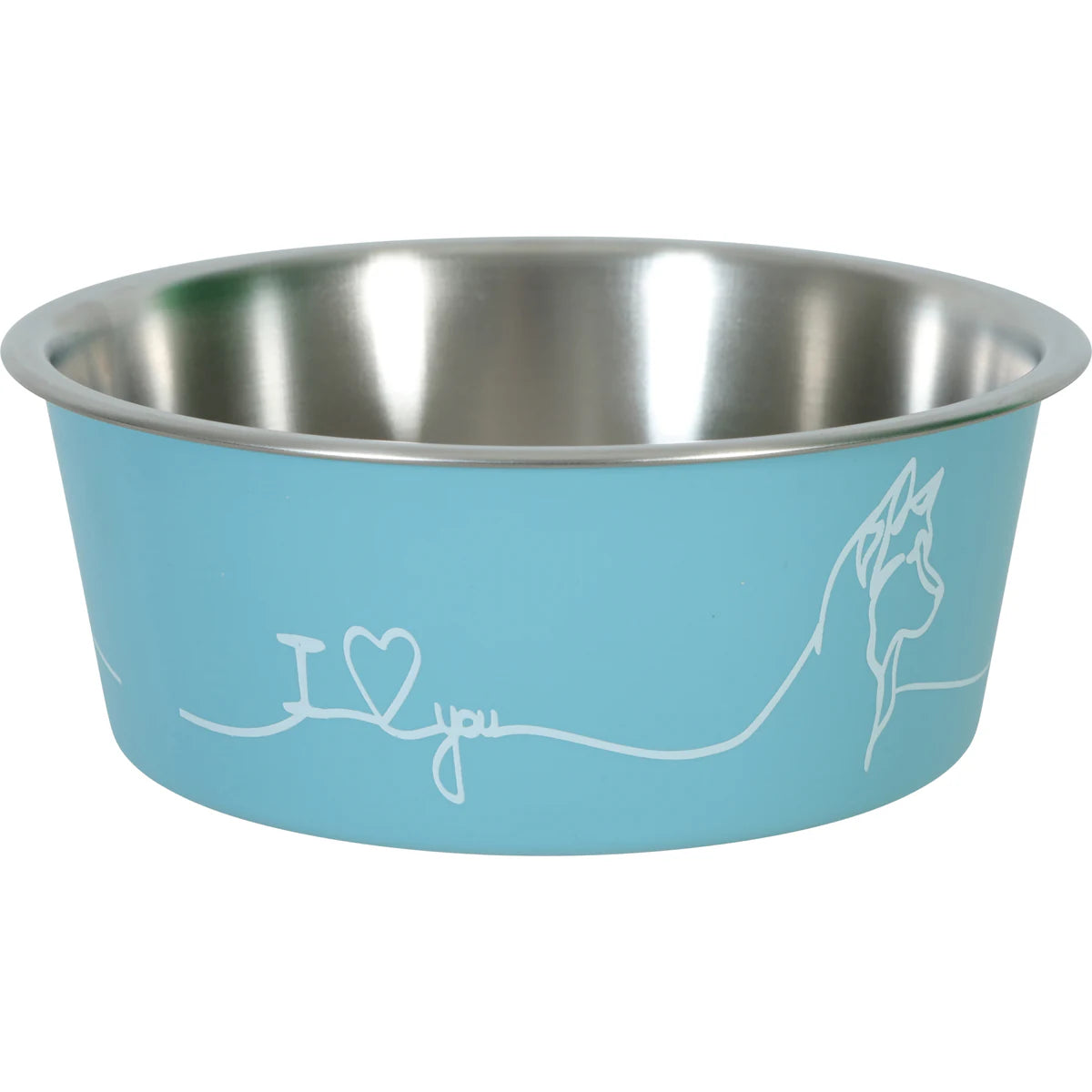 Zolux Non-Slip Love Dog Bowl - Blue / 750 ml