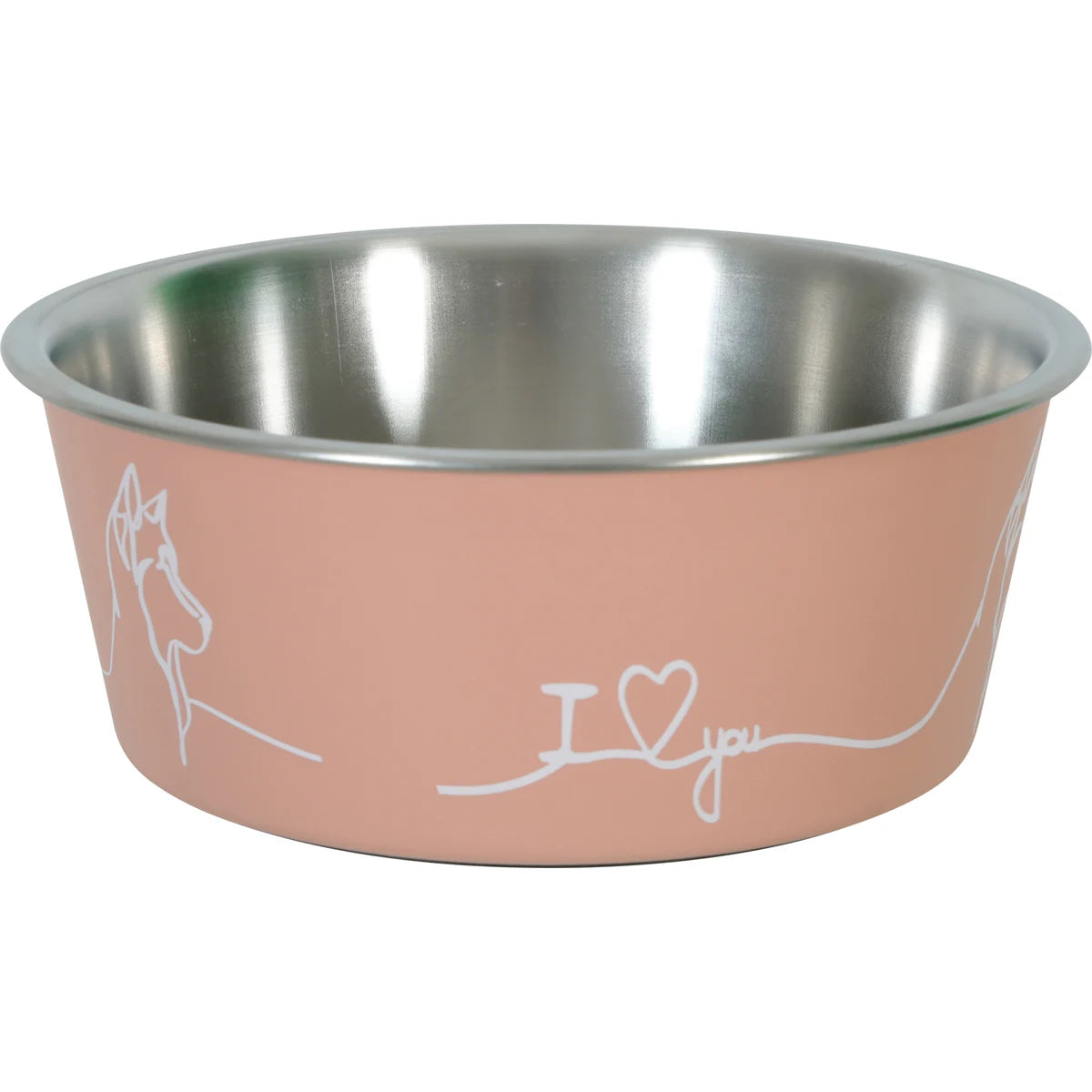 Zolux Non-Slip Love Dog Bowl - Pink / 400 ml