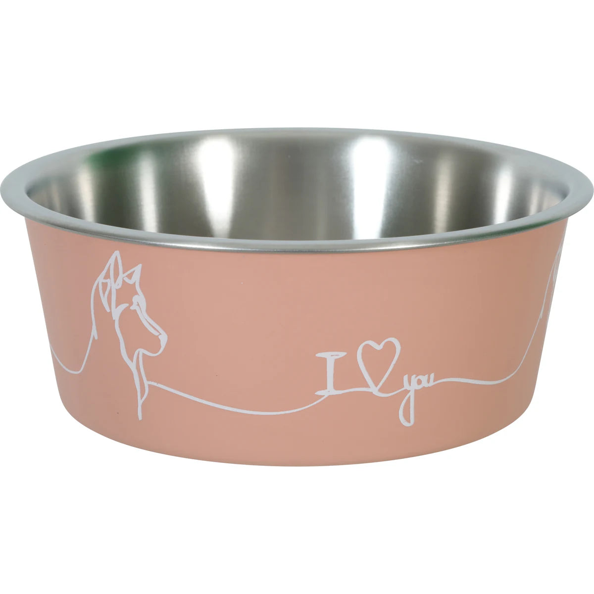 Zolux Non-Slip Love Dog Bowl - Pink / 750 ml
