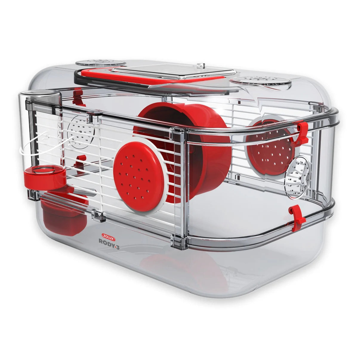 Zolux Rody 3 Mini Rodent Cage For Small Pets - Red