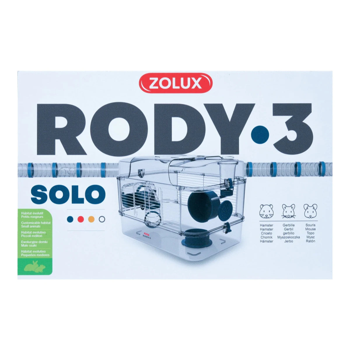 Zolux Rody 3 Solo Rodent Cage, Blue - additional product view