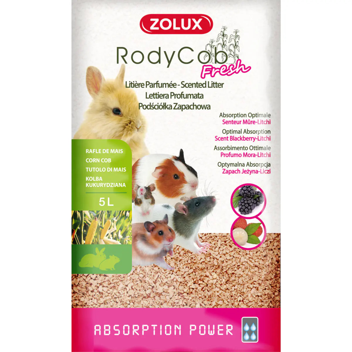 Zolux Rodycob Rodent Litter - Blackberry