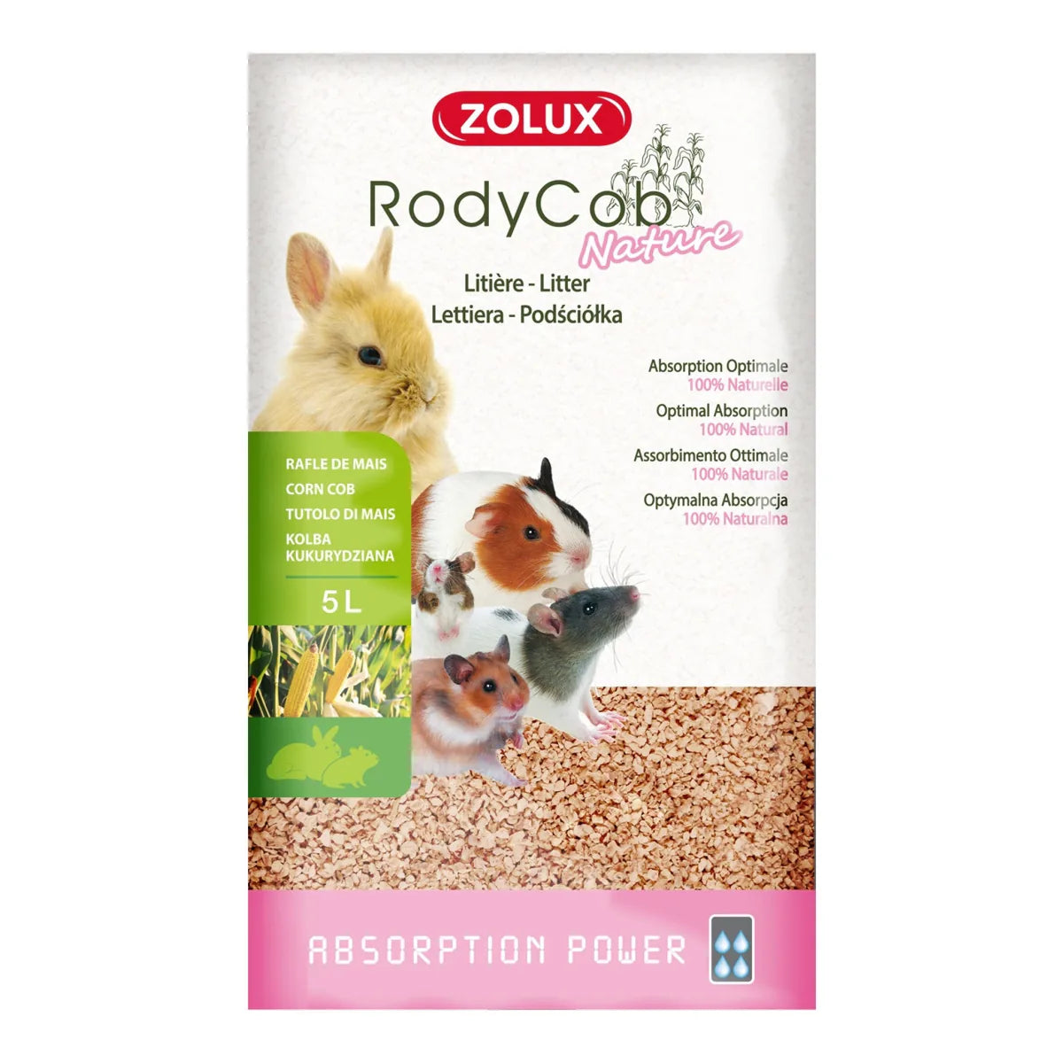 Zolux Rodycob Rodent Litter - Natural