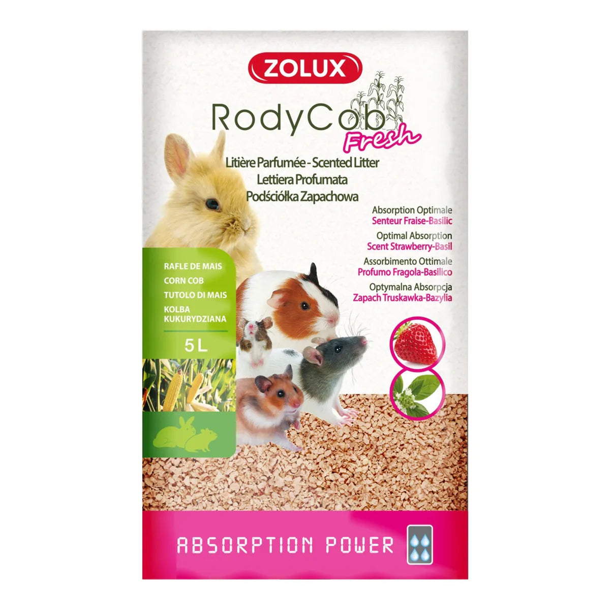 Zolux Rodycob Rodent Litter - Strawberry