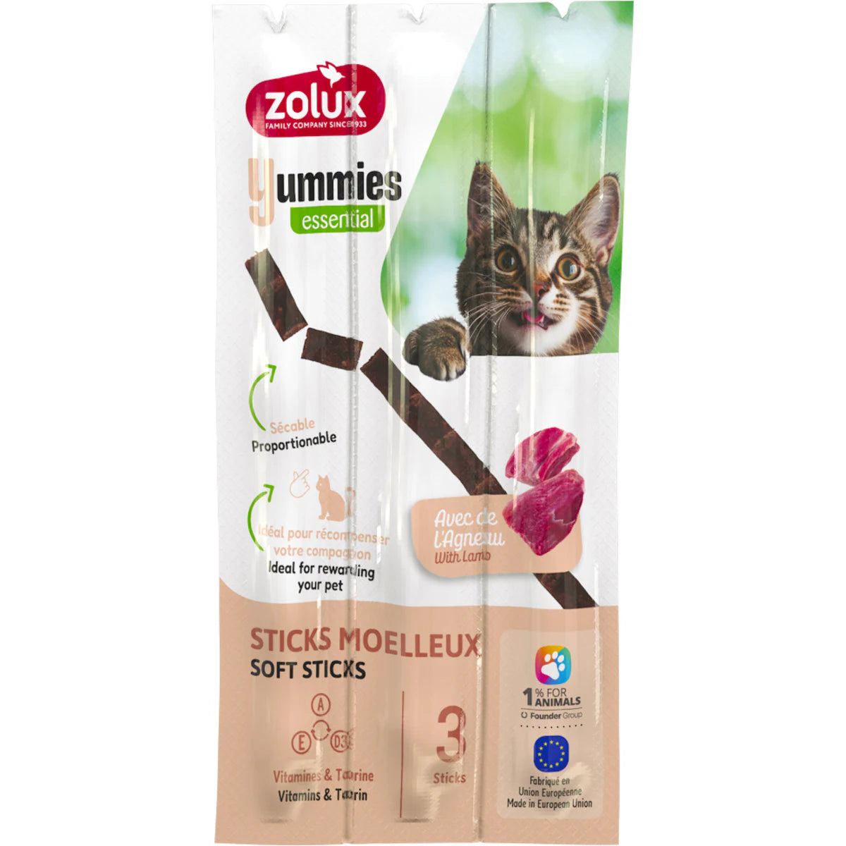 Zolux Yummies Cat Lamb Rice 3 Pack - One Size