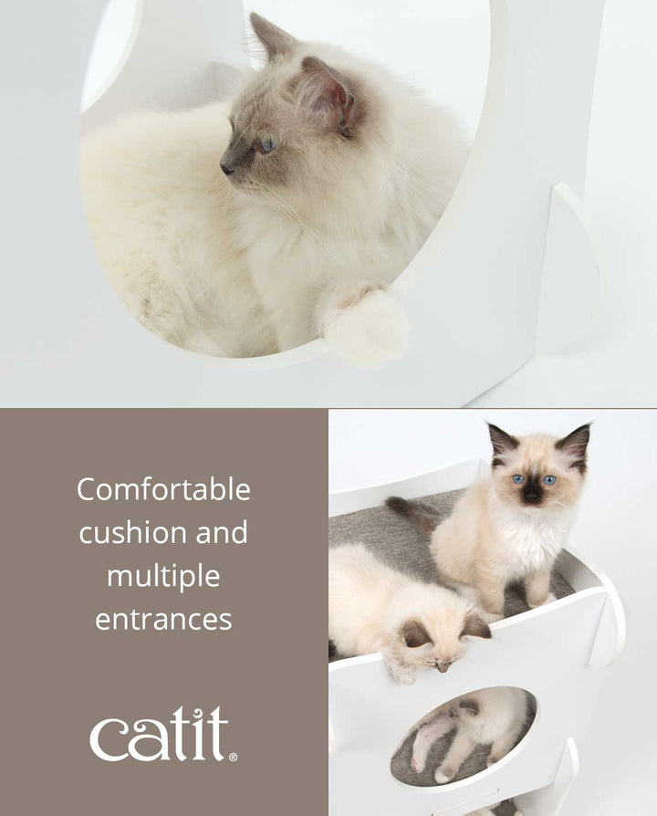 Catit Premium Cat Furniture Condo - White