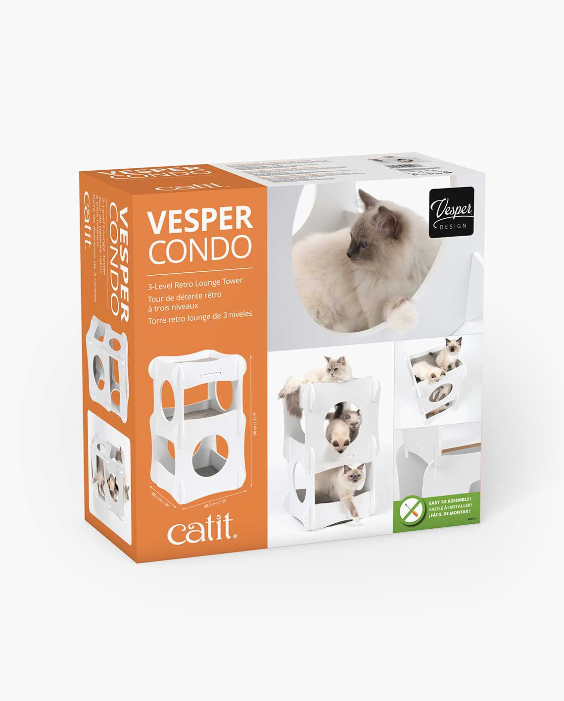 Catit Vesper Cat Furniture Condo White - product view 4