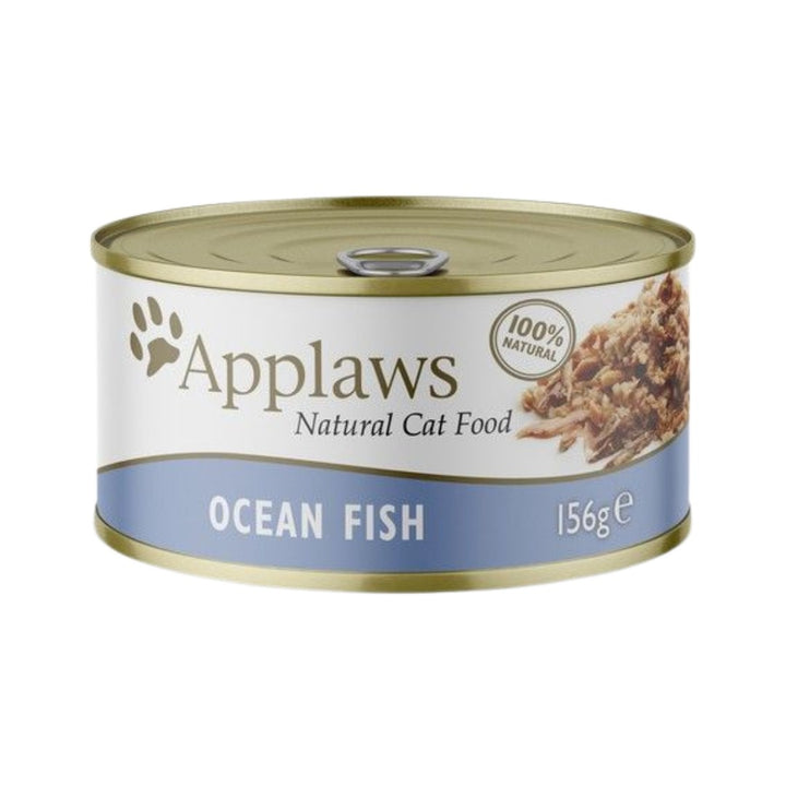 Applaws Ocean Fish Cat Wet Food is a premium complementary cat food made using Mackerel flak, Tuna fillet 3, Rice and Fish broth.