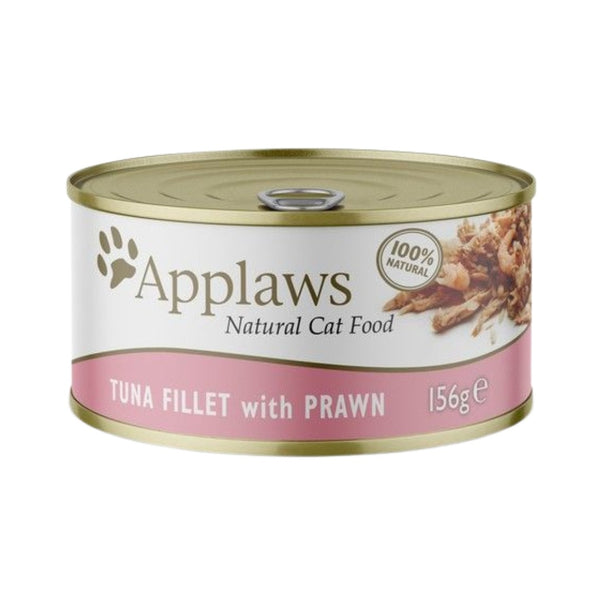 Applaws Tuna Fillet With Prawn Cat Wet Food - Front Tin
