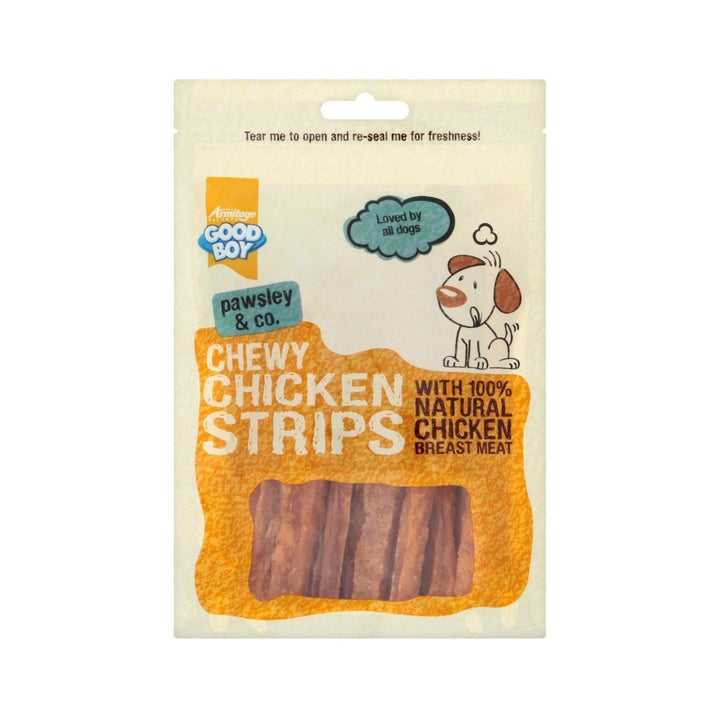 Armitage Chewy Chicken Strips Dog Treats, I’m made with 100% natural chicken breast and are sure to get your dogs’ tails wagging 100g.
