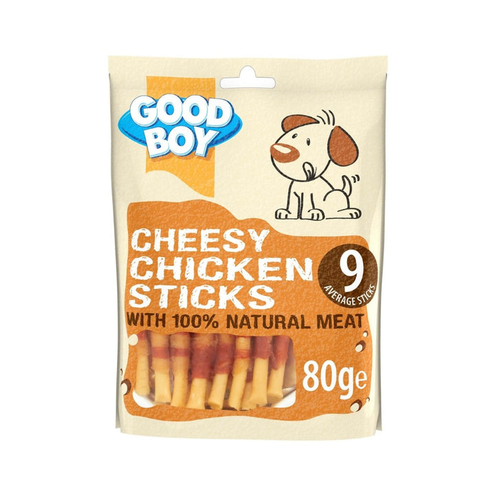 Armitage Chicken Cheese Stick Dog Treats are natural and come in a re-sealable bag. Made with natural human-grade chicken breast, and are completely rawhide-free. 