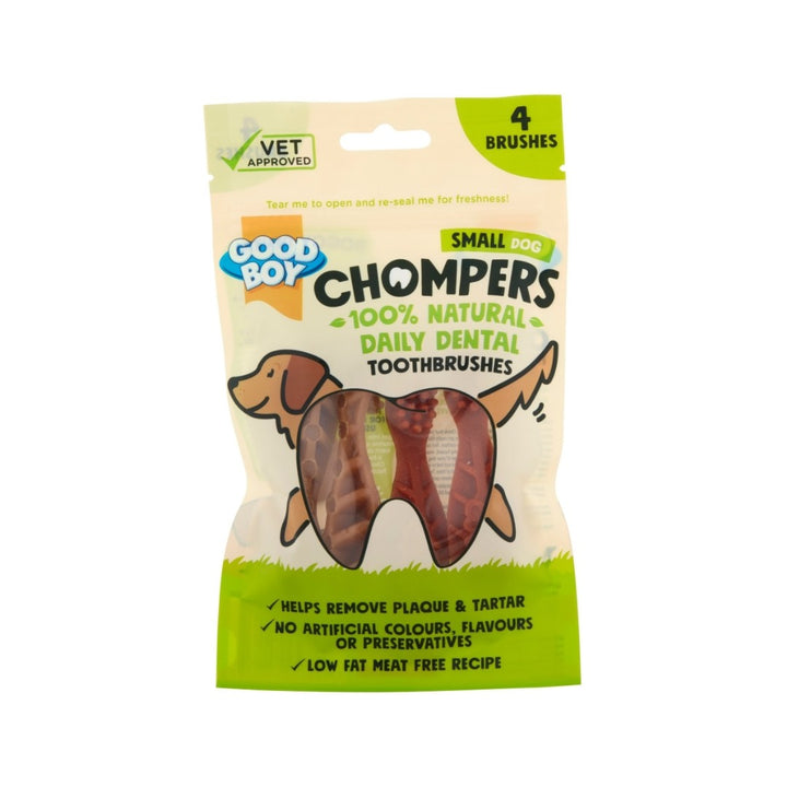 Armitage Chompers Dental Toothbrush Dog Treats, These specially designed, 100% natural toothbrush-shaped chews are full of natural goodness 4pcs.
