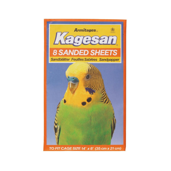Armitage Kagesan Bird Sand Sheets Orange, Popular and convenient sanded sheets of paper for your bird`s cage.