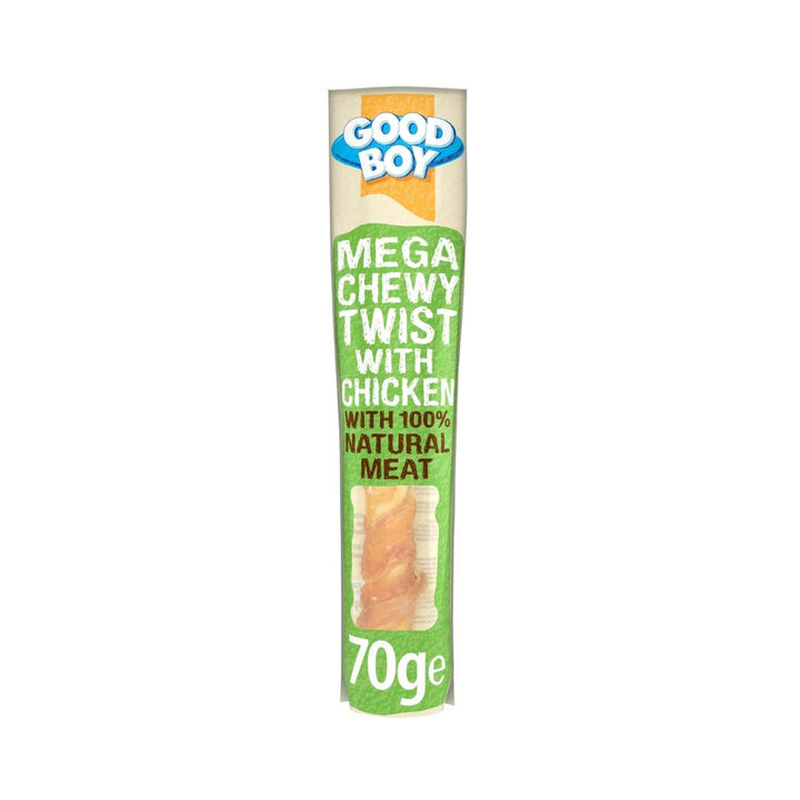 Armitage Mega Chew Chic Twist Dog Treats, I’m made with 100% natural chicken breast and am sure to get your dogs’ tails wagging. 