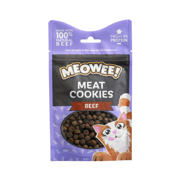 Armitage Meowee Meat Cookies Beef Cat Treats These deliciously crunchy Meat Cookies contain no artificial colors or flavors. They are packed with 100% natural beef 