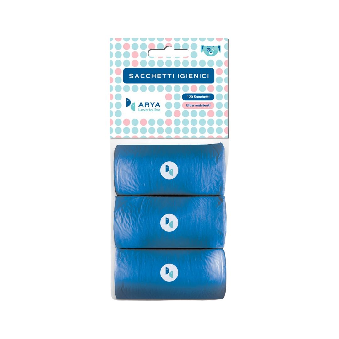 Arya Pet Poop Bags Refill bags. Ideal for collecting canine excrement during outdoor walks. biodegradable poop bags for Cats and Dogs.