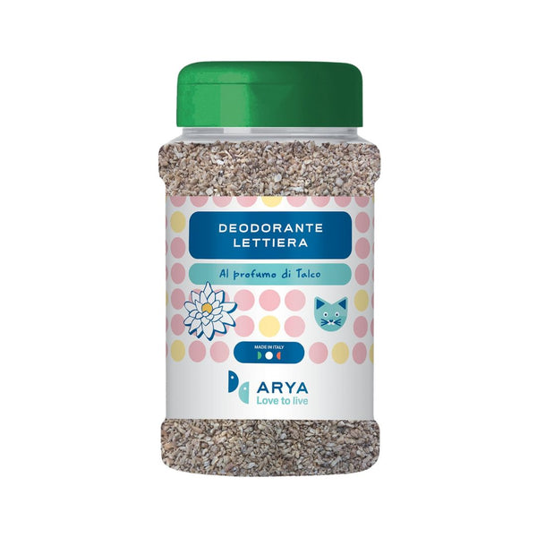 Arya Talc Cat Litter Deodorizer Natural cat litter deodorizer made of corn cob. An effective remedy for bad odors can be used on all types of cat litter.