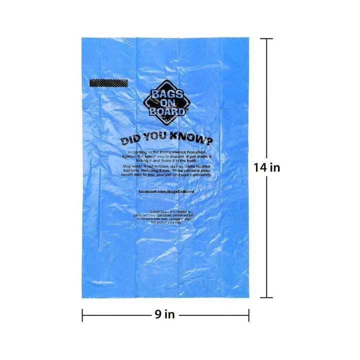 Bags on Board Dog Waste Pick-up Refill Bags are perfect for picking up pet waste, whether out for a walk or in your backyard, and are 100% leakproof Full.