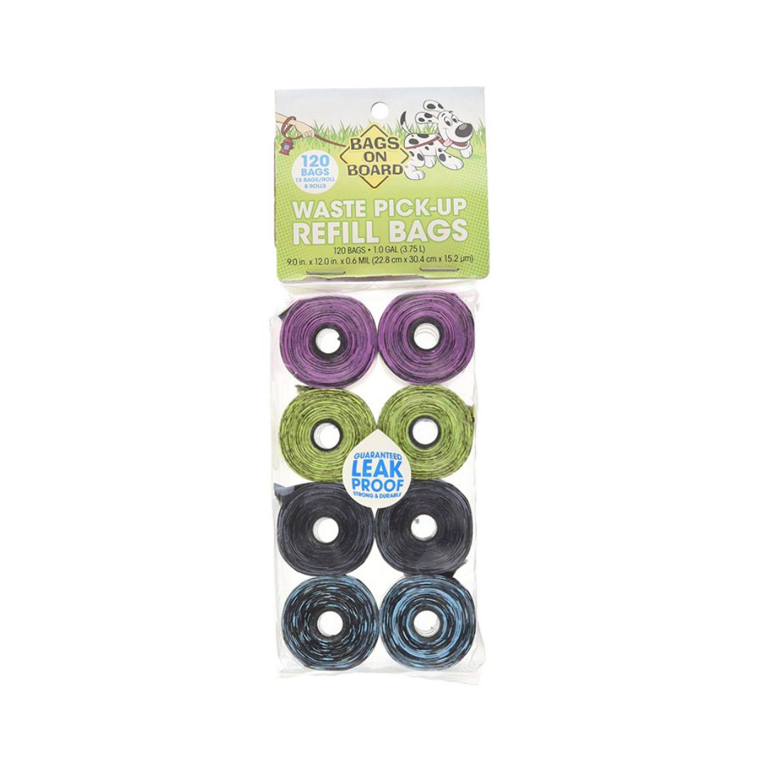 Bags on Board Multicolour Dog Waste Bags 120 Pack