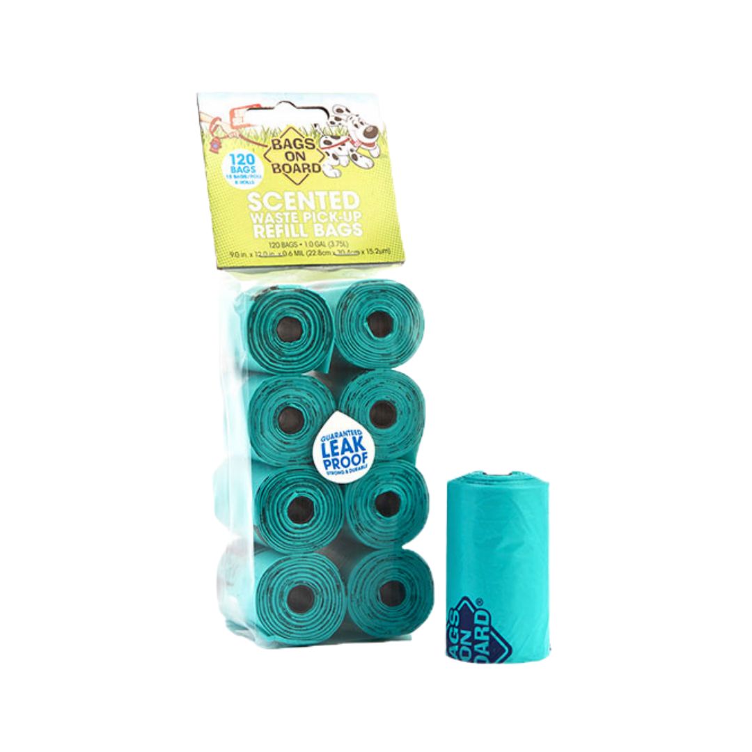 Bags on Board Scented Green Dog Waste Bags 120 Pack