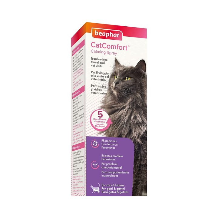 Beaphar CatComfort Calming Spray is a simple and effective solution to reducing problem behavior in cats, such as inappropriate scratching and urination.