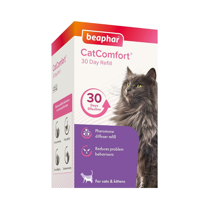 Beaphar CatComfort Refill 48ml offers cats a simple, efficient way to decrease destructive behaviors, such as scratching, urination, and anxiety. 