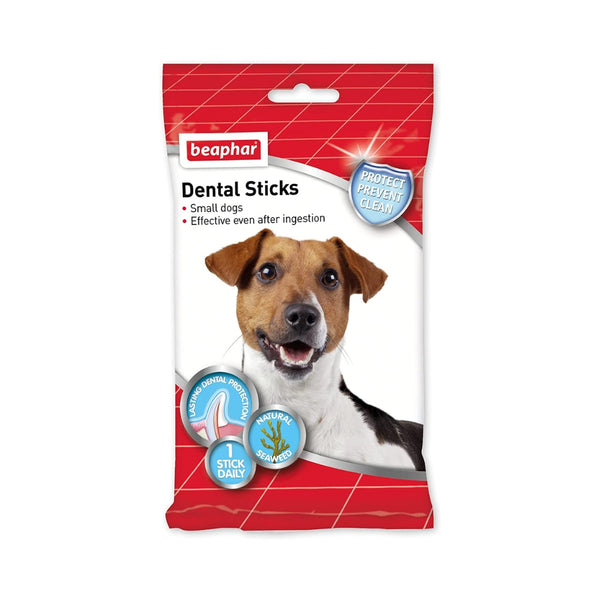 Beaphar Dog Dental Sticks provide your pup with a great source of superfood spirulina. As your pup chews, the star-shaped sticks help with the natural cleaning of teeth and mouth.