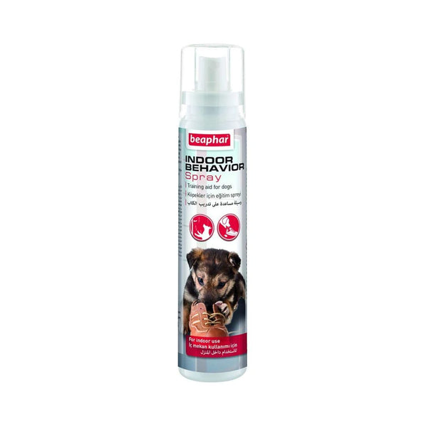 Helps train your pet indoors. This spray contains bitrex, a harmless substance that pets find unpleasant, and your pets are thus discouraged from scratching or chewing anything that is sprayed with Pet Behave.