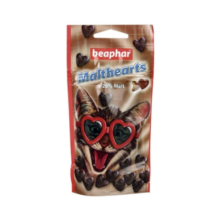Beaphar Malthearts are delicious treats for cats with 20% malt. Adored by cats, these cat treats are packed in special conditioned pouches which are re-sealable.
