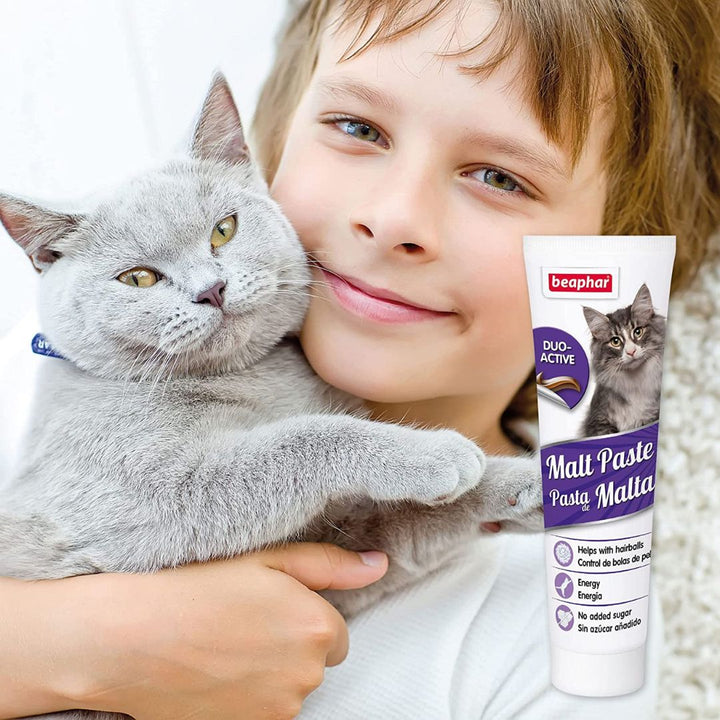 Beaphar Malt Paste Anti-Hairball For Cats provides two highly beneficial pastes in one tube, helping to keep cats healthy and happy 3.
