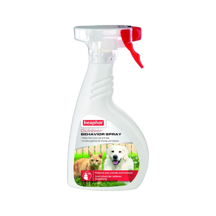The spray contains an unpleasant scent to your dog and cat, which will repel them from your garden or other areas they are not allowed to access.