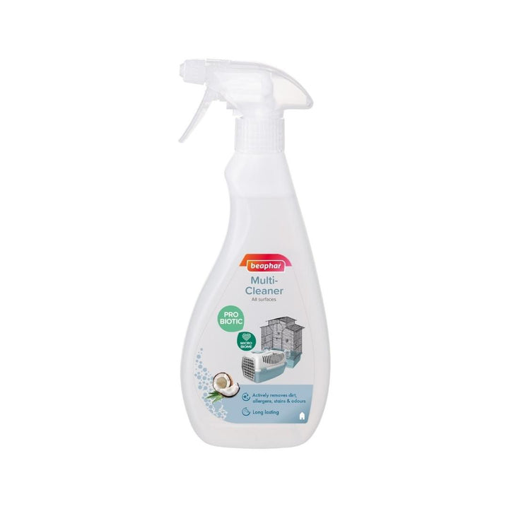 Beaphar Pets Probiotic Multi Cleaner quickly and effectively removes dirt and bacteria from multiple surfaces in pet housing and cages