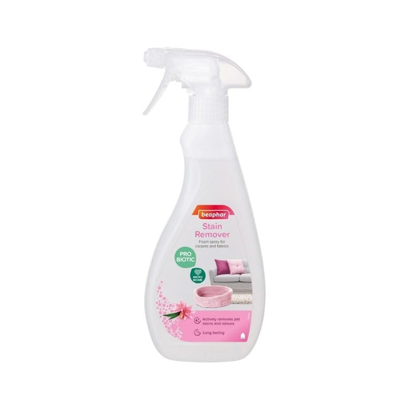 Beaphar Stain Remover effectively removes stains and odors in pet-owning households caused by urine, feces, blood, and vomit as well as many common household stains, such as those caused by food and drinks.
