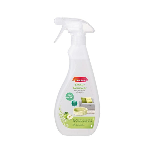 Beaphar Probiotic Odor Remover eliminates existing and prevents future pet odors in the home. The formulation disintegrates organic material from unpleasant smells. 