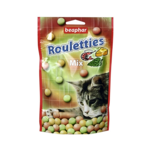 Beaphar Rouletties Mix Cat Green Natural yeast treats with added vitamins, minerals, and trace elements for healthy growth Irresistible delicacy for Cat. 