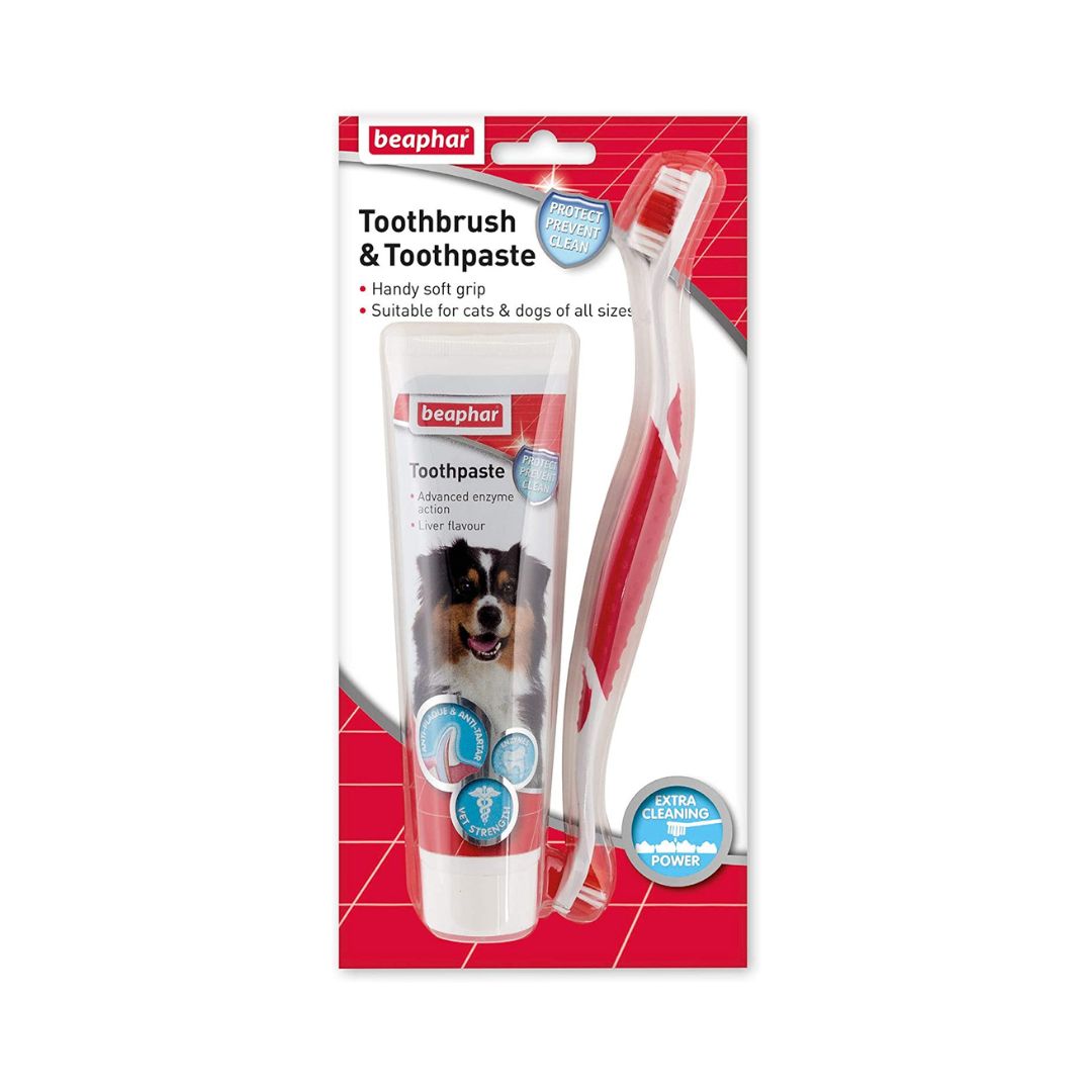 Beaphar Toothbrush & Toothpaste Combipack For Cats & Dogs - front packaging