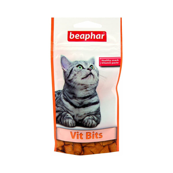 Beaphar Vit-Bits for cats are crunchy treats filled with delicious multi-vitamin paste. The perfect snack in any situation, with added taurine, which is essential for good eyesight. 