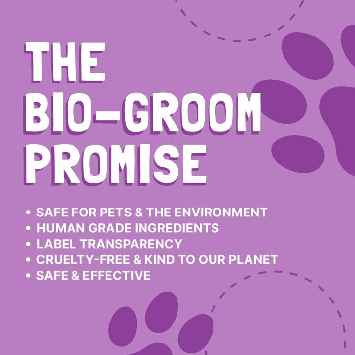 Bio-Groom Cream Rinse Conditioner Returns moisture to the skin and coat for Dogs. Builds strength and body to the coat, Controls fly-away hair, and Removes tangles.3