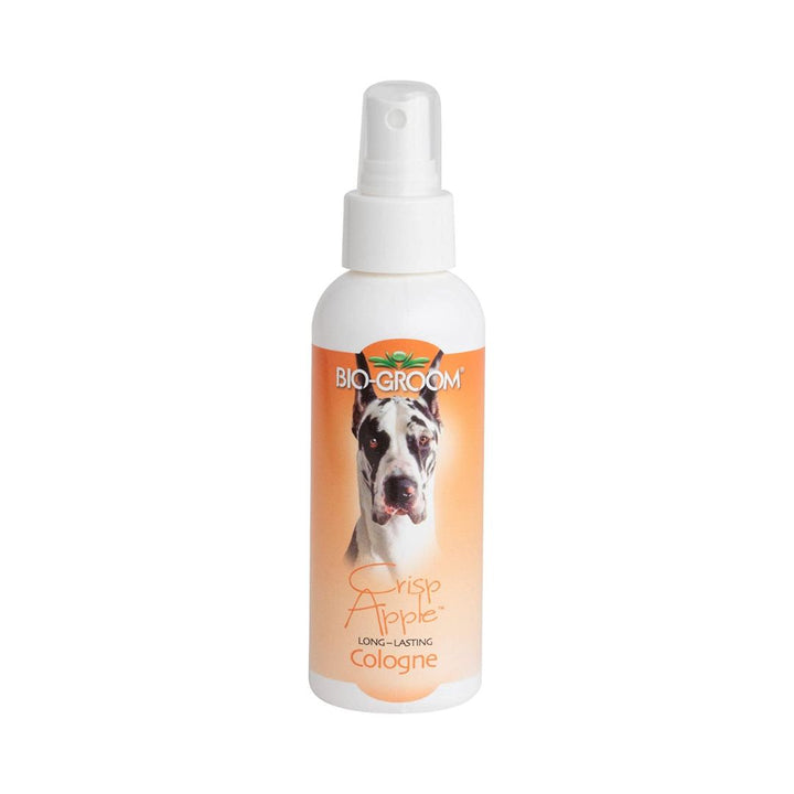 Bio-Groom’s Crisp Apple fragrance-infused cologne for dogs brings mother nature’s treasures to grooming.