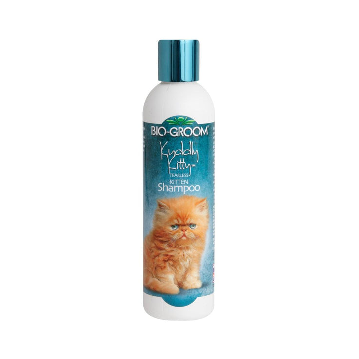 Kuddly Kitty Shampoo is a tearless, soap-free conditioning shampoo for kittens.