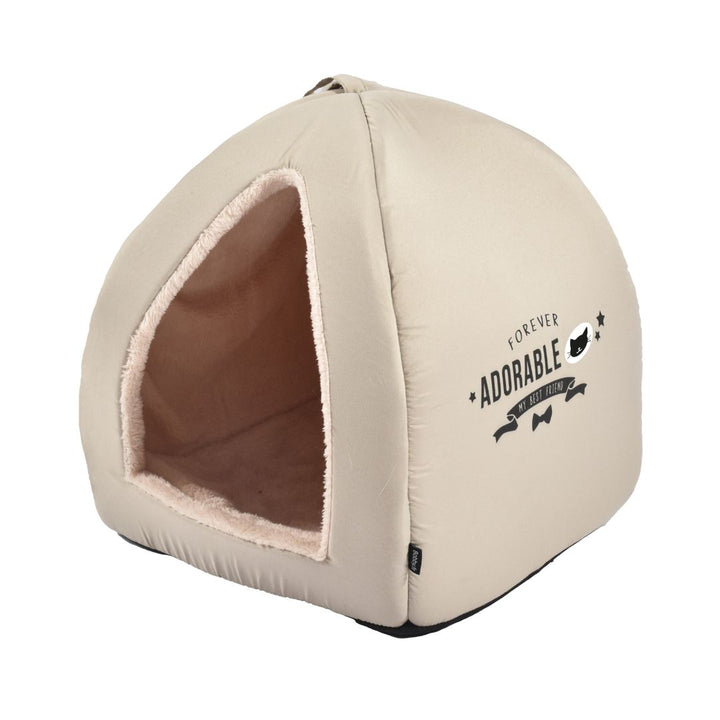 Experience the perfect blend of comfort and style with the Bobby Adorable Cottage for Cats. This small yet warm cat bed is designed to provide the ultimate comfort for your furry friend Beige Color .