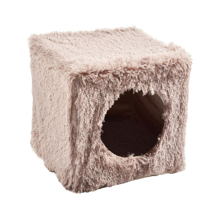 Bobby Cube Small Furry Cat Play Box Brown