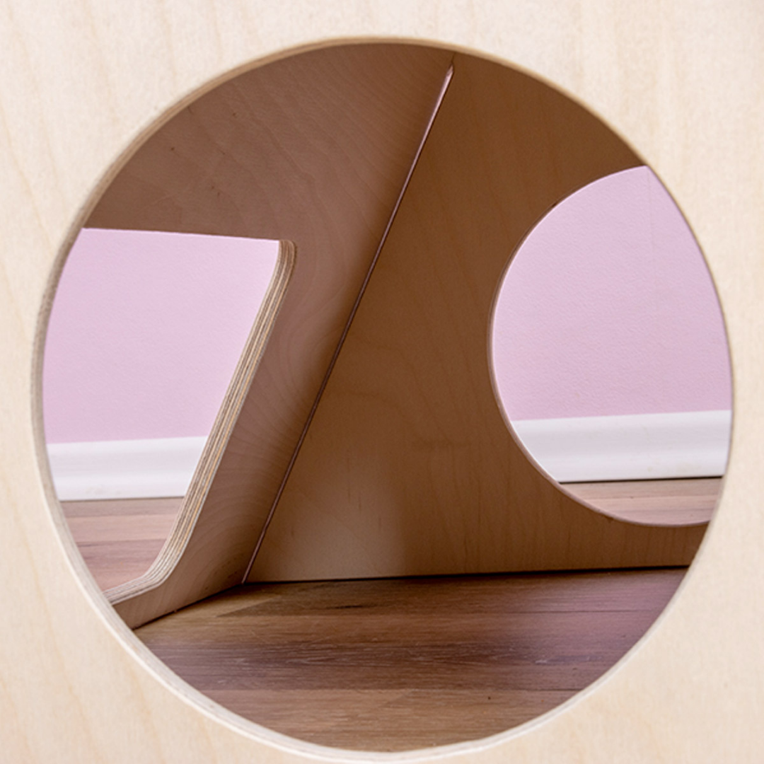 Close-Up of Bunny Nature Campsite Wooden Frame