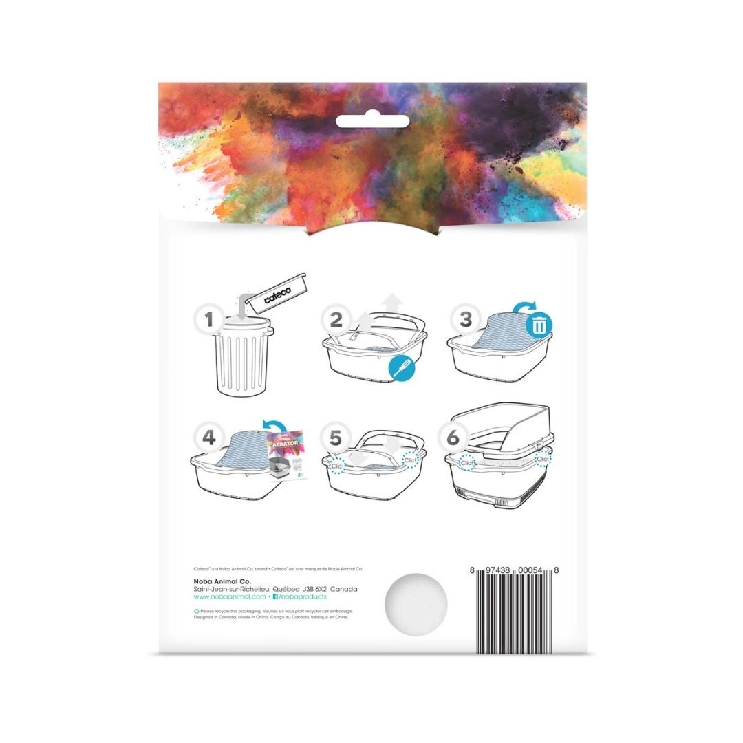 Cateco Aerator Replacement Mesh Pack for Cat Litter Box - Pack of 2
