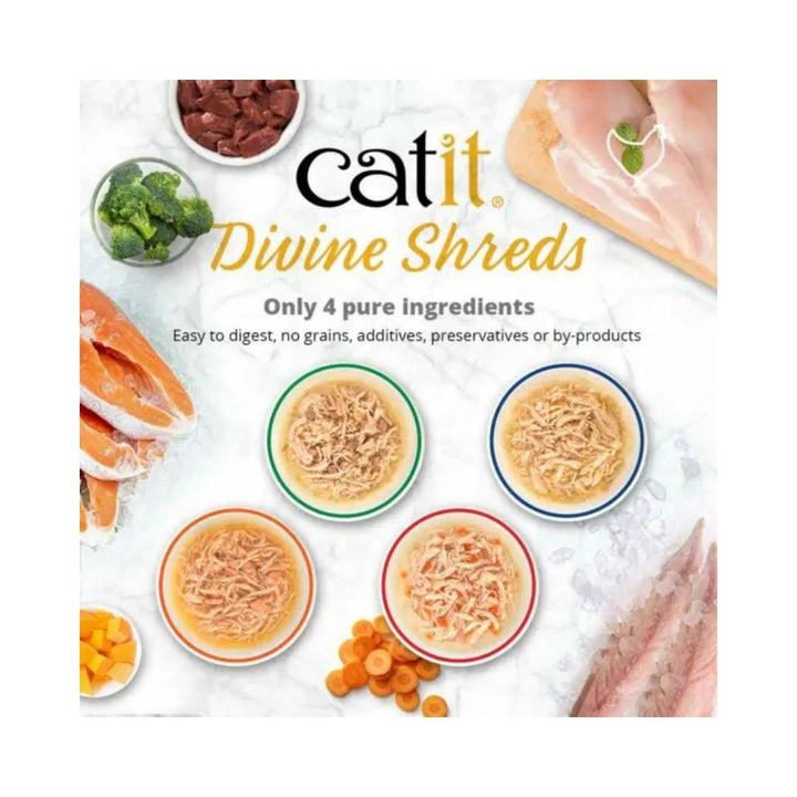 Catit Divine Shreds Chicken Multipack 75g 12pcs/box Petz.ae Dubai Pet Shop 2