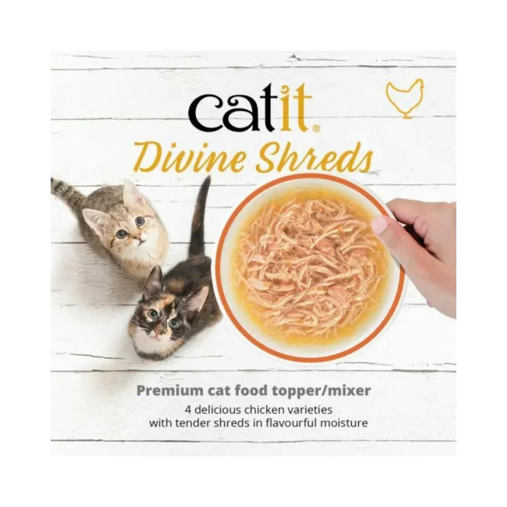 Catit Divine Shreds Chicken with Liver & Broccoli 75g 18pcs/box