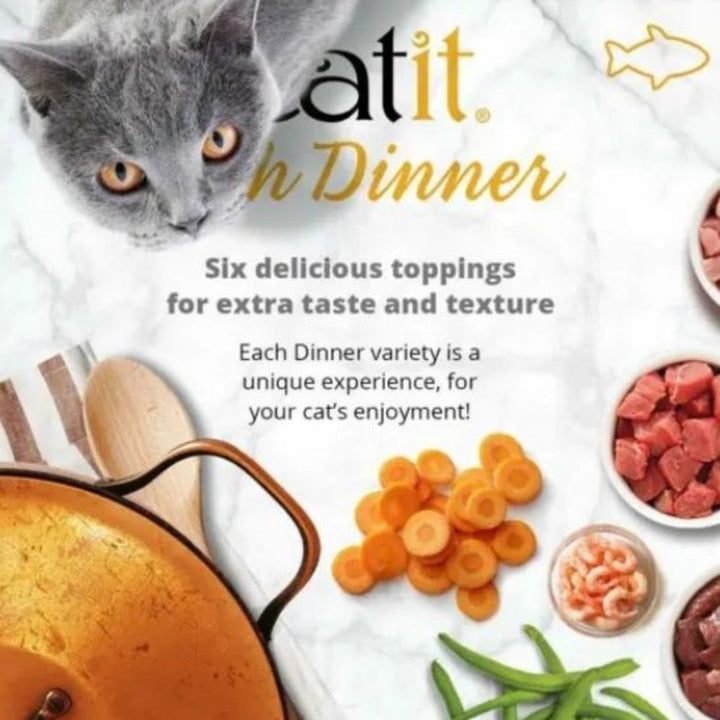 Catit Fish Dinner with Tilapia & Potato Cat Wet Food is a dual-layered wet food made of fresh ingredients and luscious gravy 5.