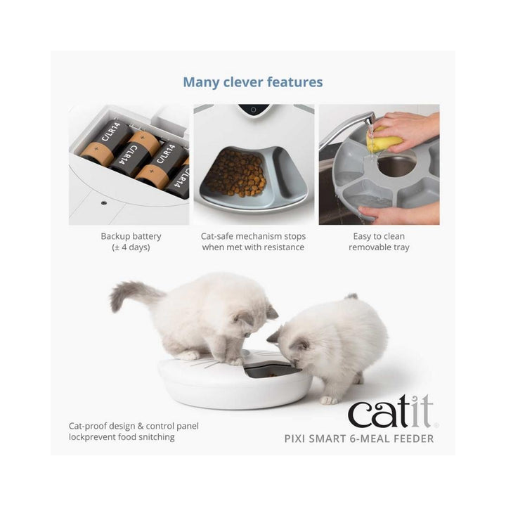 Catit Pixi Smart 6 Meal Automatic Cat Feeder Petz.ae Dubai Pet Store 6
